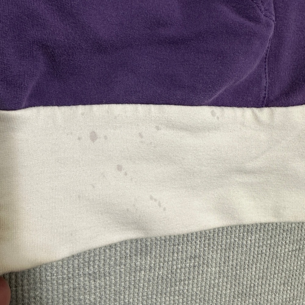 EA7 Emporio Armani Womens Purple Colorblock Full Zip Hoodie Sweatshirt Logo - Picture 6 of 14
